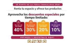 Impulsa tu negocio y participa en la Feria Tamaulipas 2026